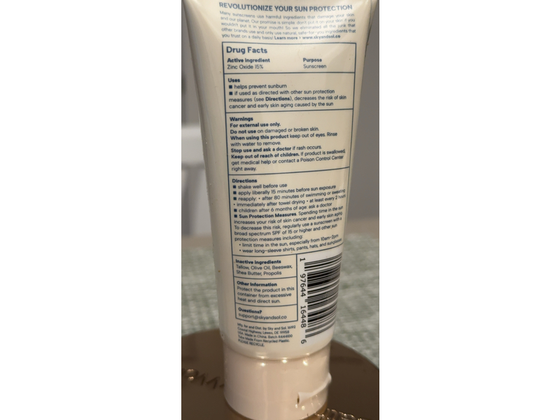 Sky & Sol Face + Body Sunscreen, SPF 30, 3 oz/85 g