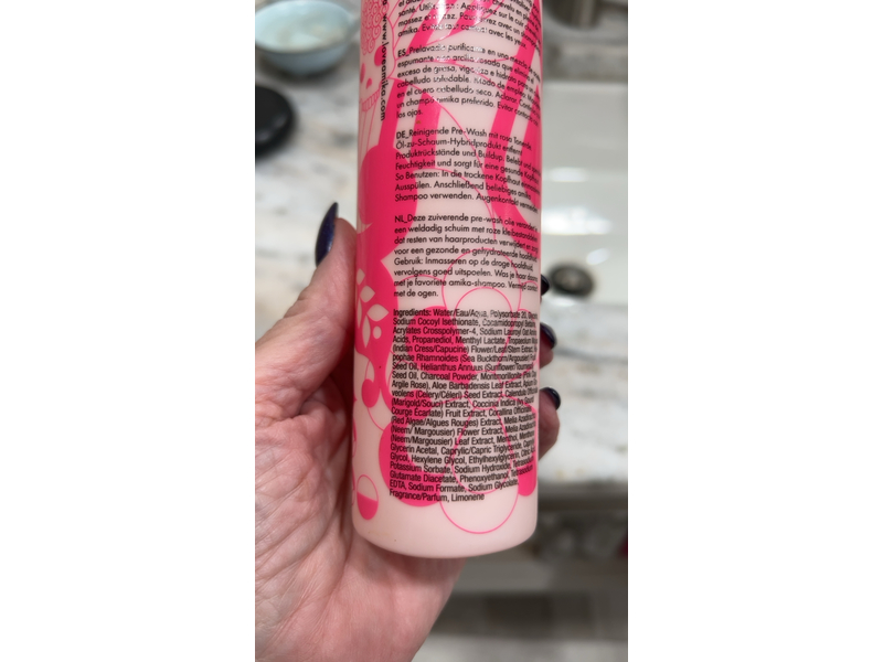 Amika Pink Charcoal Scalp Cleansing Oil, Reset, 6.7 fl oz/200 mL