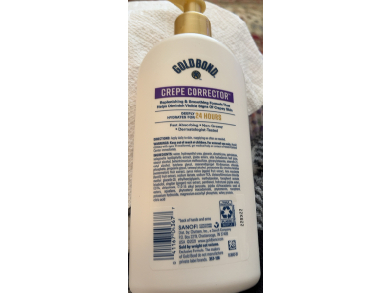 Gold Bond Age Renew Crepe Corrector Body Lotion, Replenishing & Smoothing Formula, 14 oz