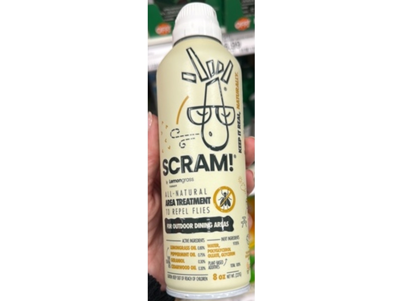 Lemongrass Farms Scram! All-Natural Fly Repellent Spray, 8 oz/227 g