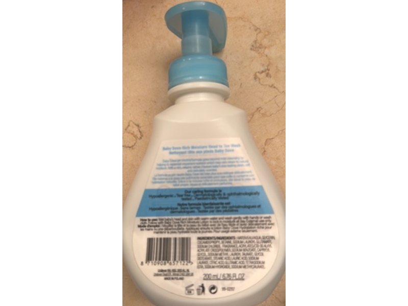 Baby Dove Rich Moisture Head To Toe Wash, 6.76 fl oz/200 mL