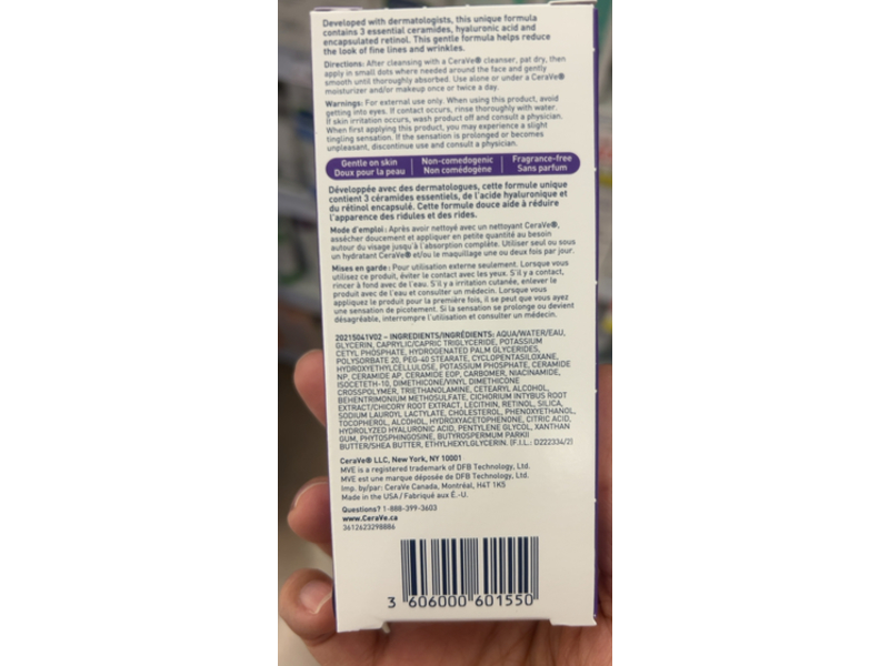 CeraVe Skin Renewing Retinol Serum, 1 fl oz/30 mL