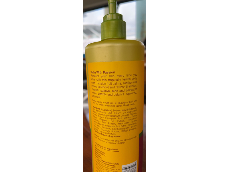 Alba Botanica Renewing Hawaiian Body Wash, Passion Fruit, 24 fl oz/710 mL