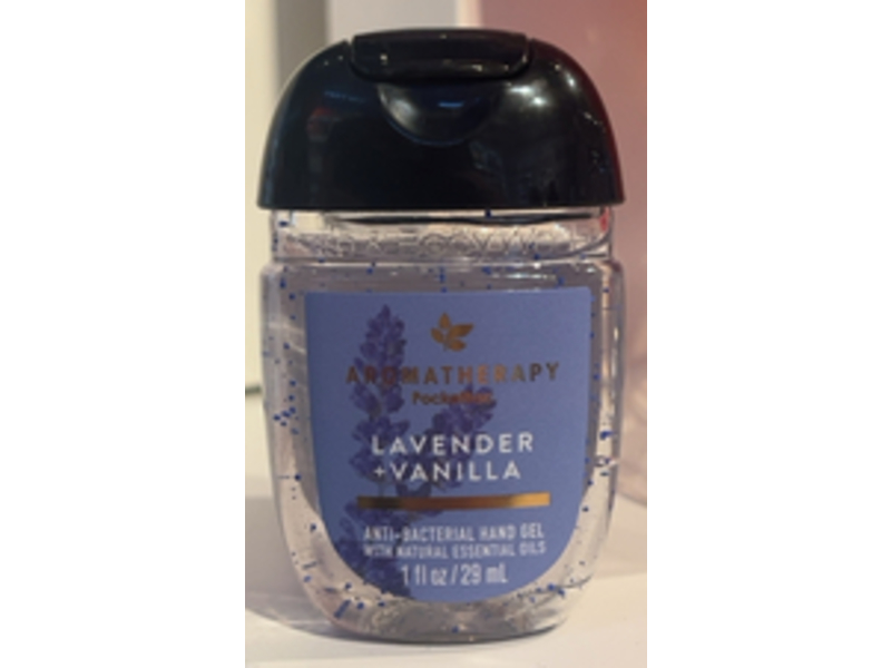 Bath & Body Works Aromatherapy Anti-Bacterial Hand Gel, Lavender + Vanilla, 1 fl oz/29 mL
