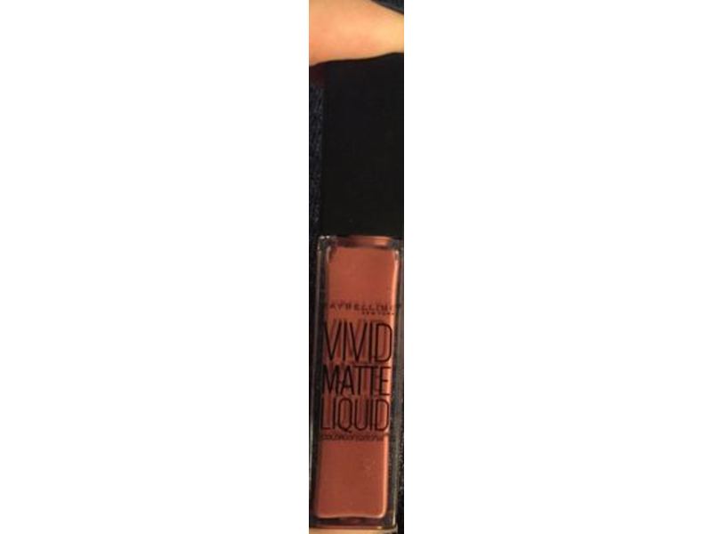 Maybelline New York Color Sensational Vivid Matte Liquid Lipstick, Nude Flush, 0.26 fl oz
