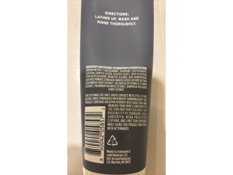 Mando Acidified Body Wash, 8.5 fl oz/250 mL