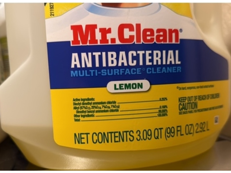 Mr. Clean Antibacterial Multi-Surface Cleaner, Lemon, 99 fl oz/2.92 L