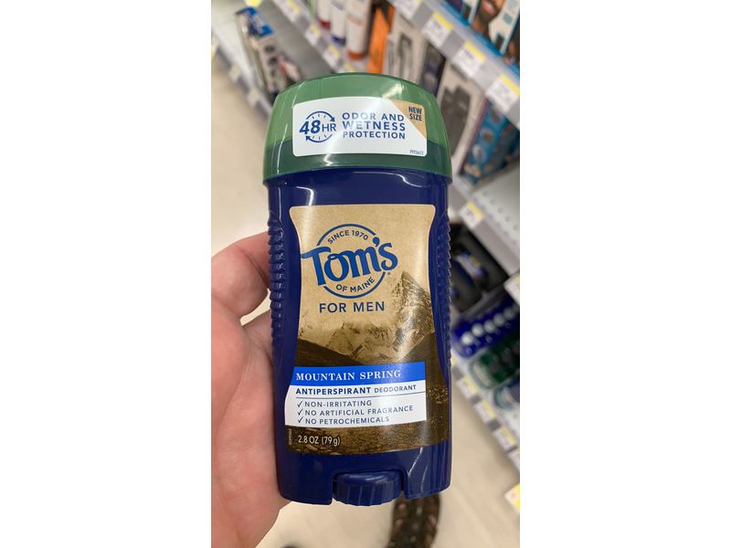 Tom's of Maine Antiperspirant Deodorant for Men, Mountain Spring, 2.25 oz.