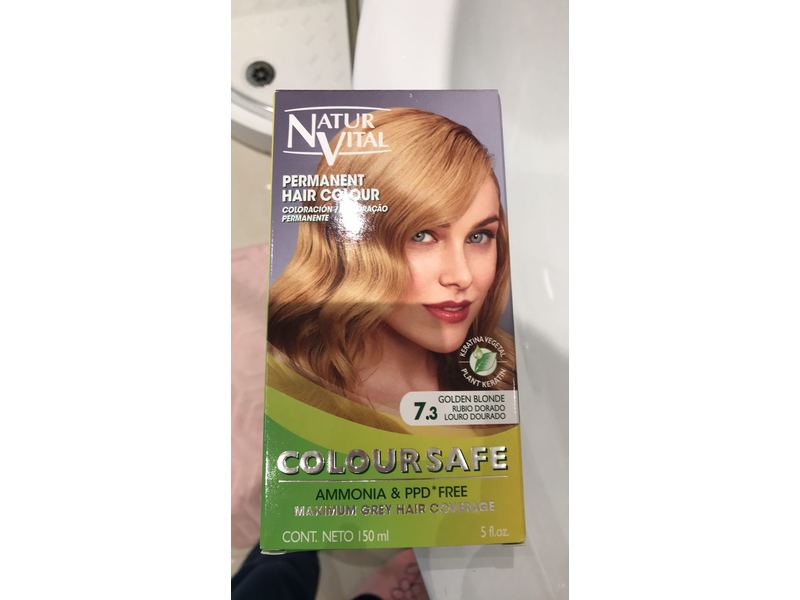 Naturvital Permanent Hair Color, 7.3 Golden Blonde, 5 fl oz/150 mL