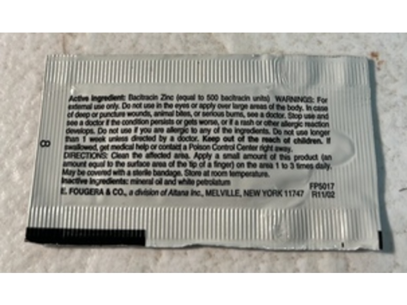 Fougera Bacitracin Zine Ointment Usp, 1/32 oz/0.9 g