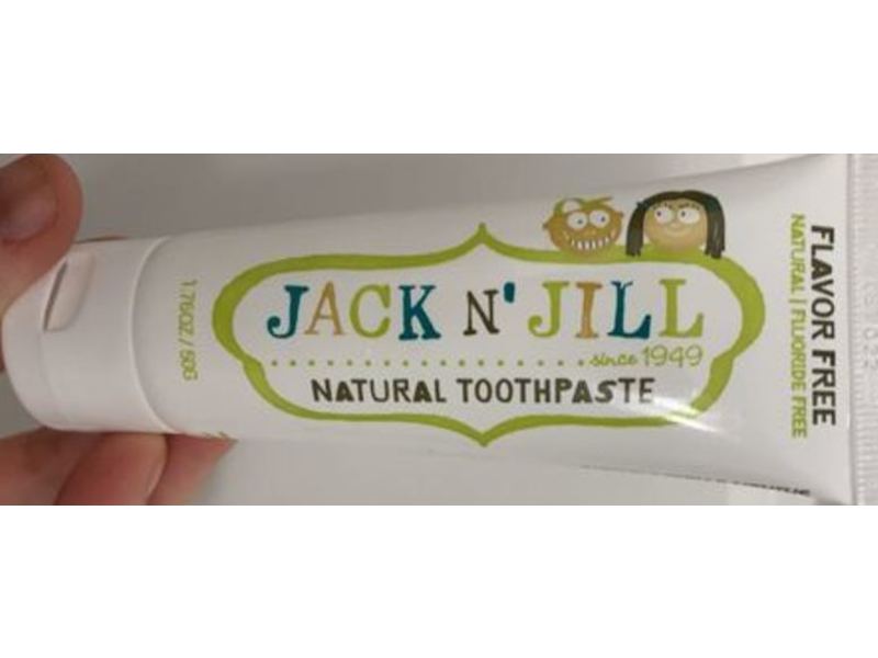 Jack N' Jill Natural Toothpaste, Flavor Free, 1.76 oz/50 g