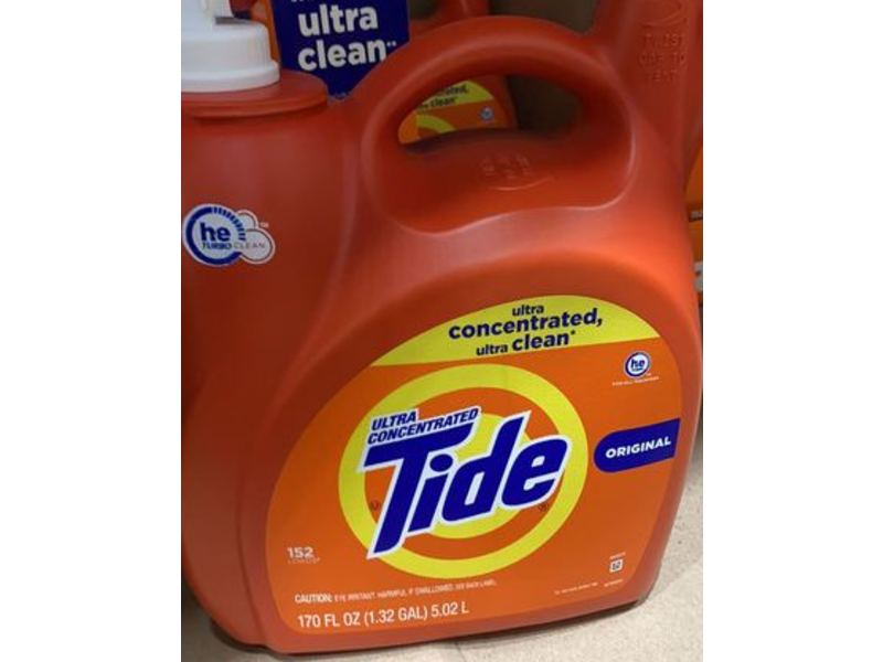Tide Ultra Concentrated Liquid Laundry Detergent, Original, 152 Loads, 170 fl oz/5.02 L