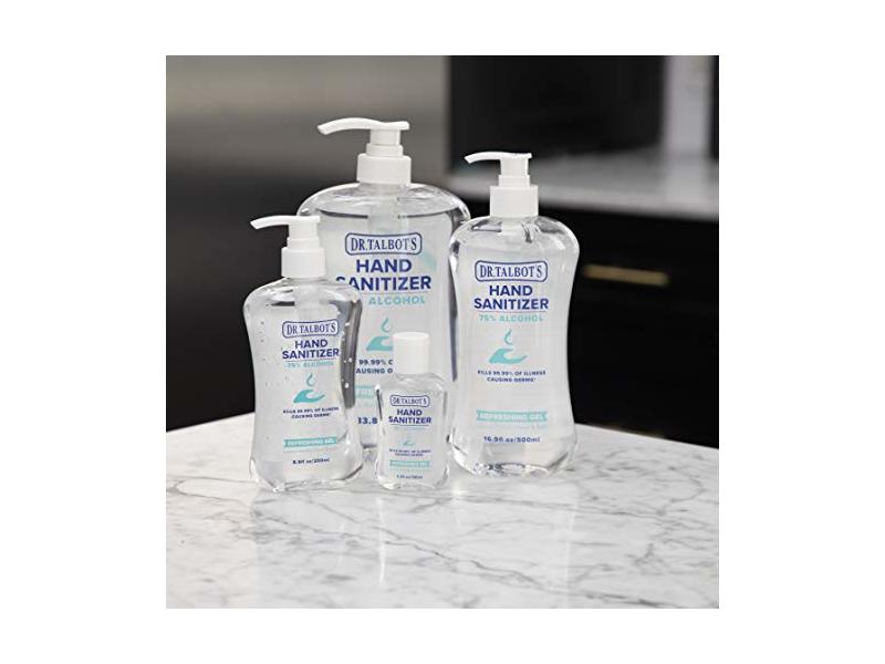 Dr. Talbot's Refreshing Gel Hand Sanitizer. Fragrance Free, 8.45 fl oz/250 mL
