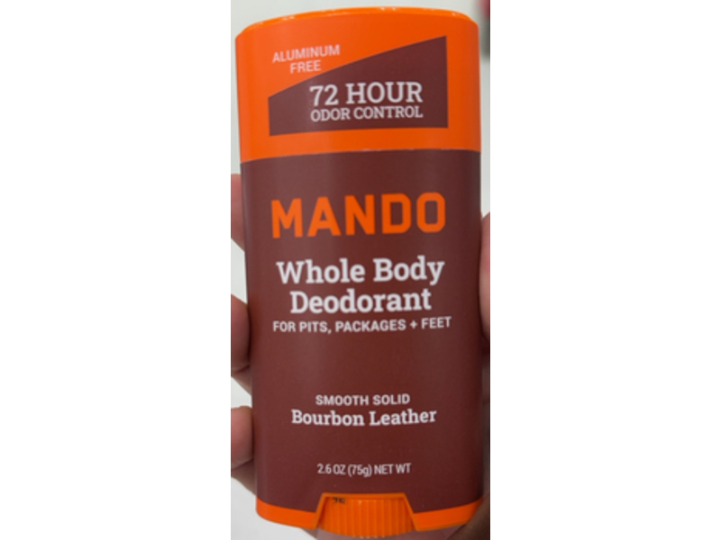 Mando Whole Body Deodorant, Bourbon Leather, 2.6 oz/75 g