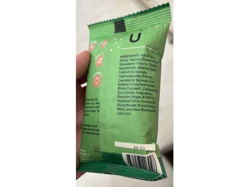 Huppy All-Natural Toothpaste Tabs, Watermelon Strawberry, 62 Count