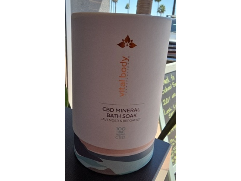 Vital Body CBD Mineral Bath Soak, Lavender & Bergamot, 100 mg