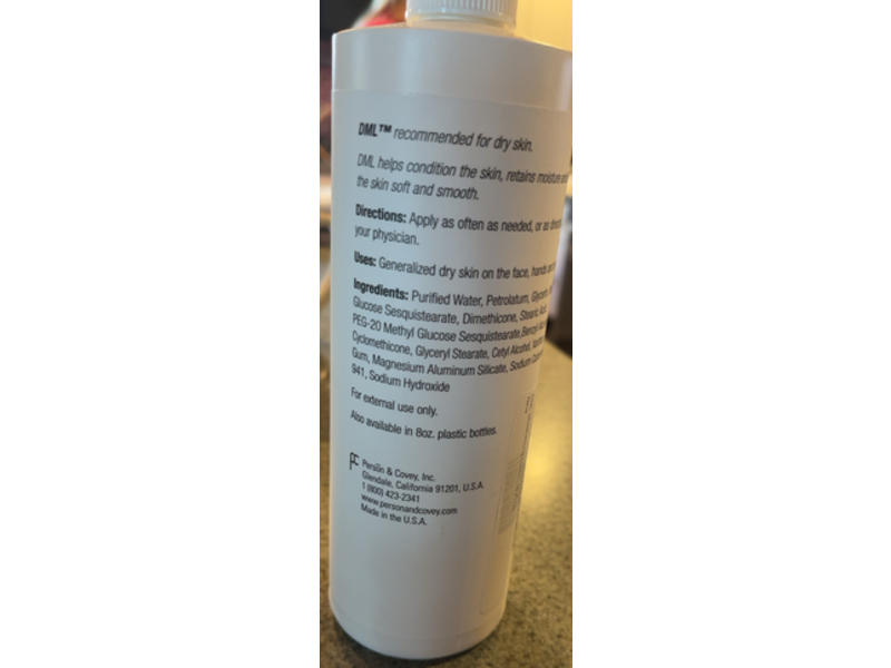 DML Moisturizing Lotion, Fragrance Free, 16 fl oz/480 mL