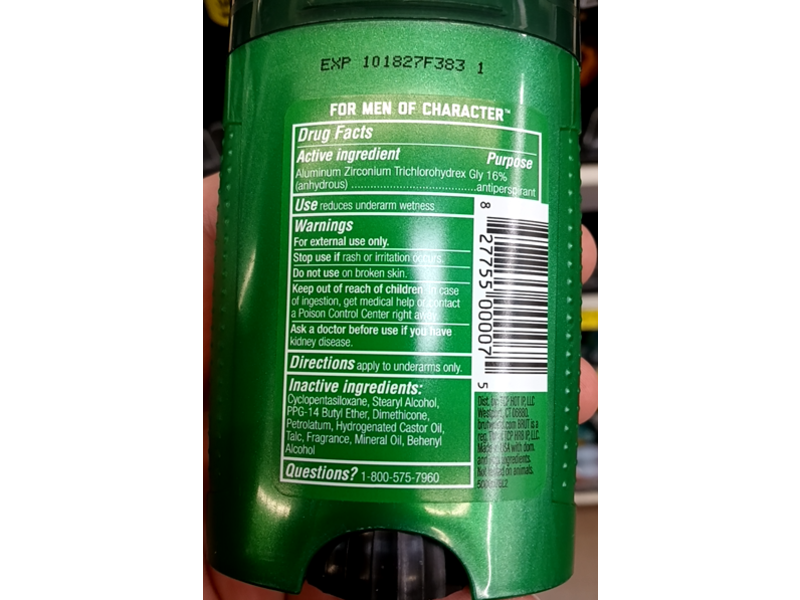 Brut Antiperspirant + Deodorant, Signature, 2.7 oz/76 g, Pack Of 3