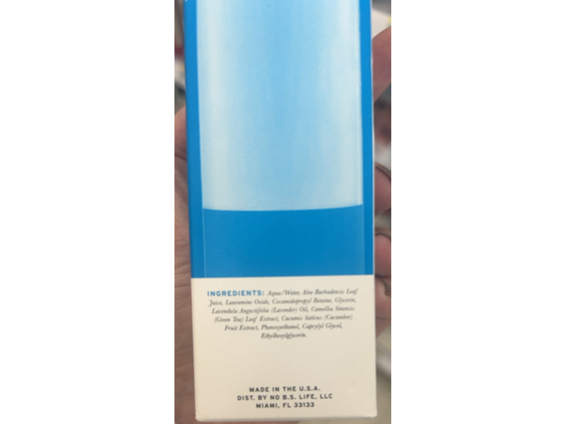 No B.S. Foaming Cleanser, Aloe Vera + Cucumber & Green Tea, 5.4 fl oz/160 mL