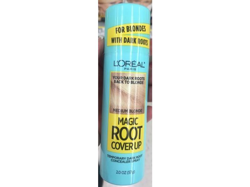 L'Oreal Paris Magic Root Cover Up Temporary Dark Root Concealer Spray, Medium Blonde, 2 oz/57 g
