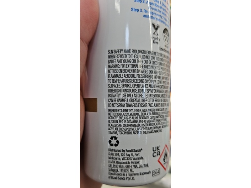 Bondi Sands Very High Protection Sunscreen Spray, Fragrance Free, SPF 50+, 6.52 fl oz/160 g