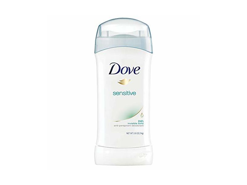 Dove Antiperspirant Deodorant, Sensitive Skin, Sweat & Odor, 2.6 oz/74 g