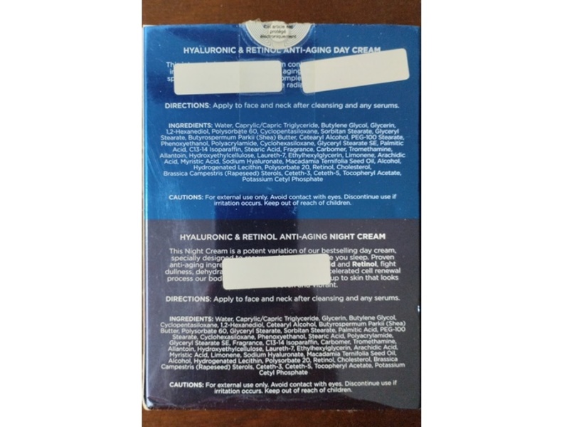 Clear Beauty Anti-Aging Night Cream, Hyaluronic & Retinol, 1.69 fl oz/50 mL, Pack Of 2