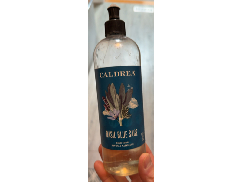 Caldrea Dish Soap, Basil Blue Sage, 16 fl oz/473 mL