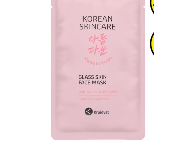 Kruidvat Glass Skin Face Mask, Hyaluron & Niacinamide