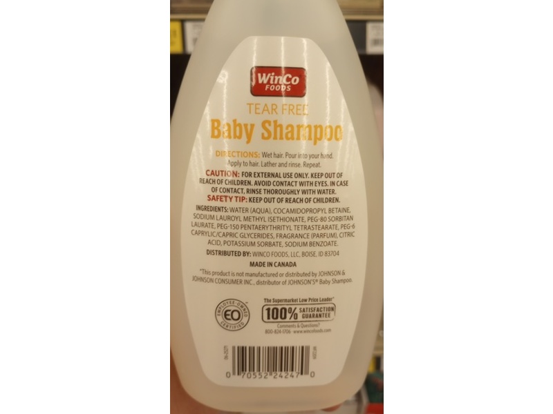 WinCo Foods Tear Free Baby Shampoo, 13.6 fl oz/400 mL