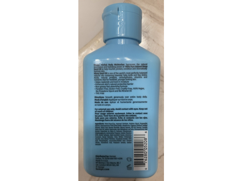 Hempz Herbal Body Moisturizer, Ocean Breeze, 2.25 fl oz/66 mL