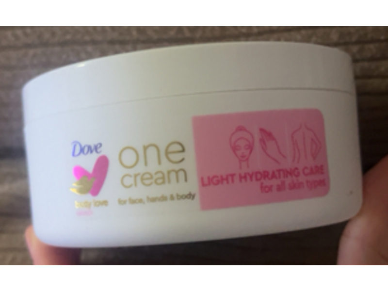 Dove Body Love One Cream Light Hydrating Care Face Hands & Body Cream, 250 mL