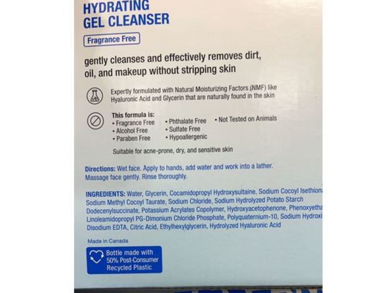 Neutrogena Hydro Boost Hydrating Gel Cleanser + Refill Set, Pack Of 3