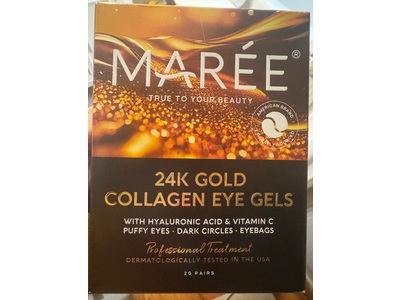 Maree 24K Gold Collagen Eye Gels, 20 Pairs
