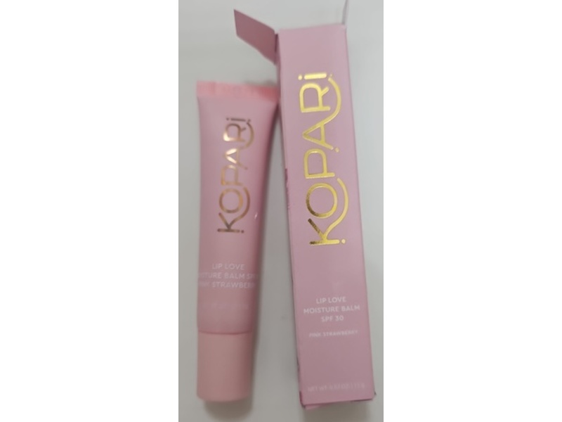 Kopari Lip Love Moisture Balm, Pink Strawberry, SPF 30, 0.52 oz/15 g