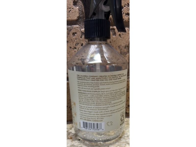 Caldrea Countertop Spray, Gilded Balsam Birch, 16 fl oz/473 mL