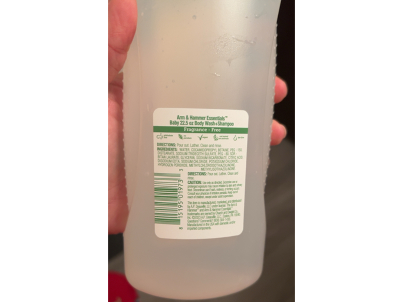 Arm & Hammer Baby Body Wash & Shampoo, 22.5 fl oz/665 mL
