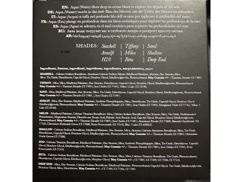 Eleman Eyeshadow Palette, Aqua Water