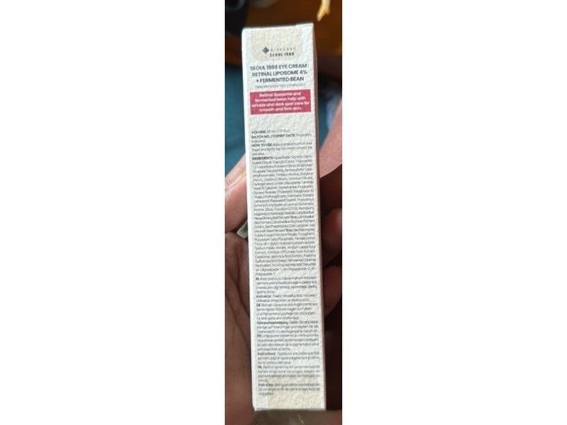 K-Secret Seoul 1988 Eye Cream, 4% Retinal Liposome + Fermented Bean, 1.01 fl oz/30 mL