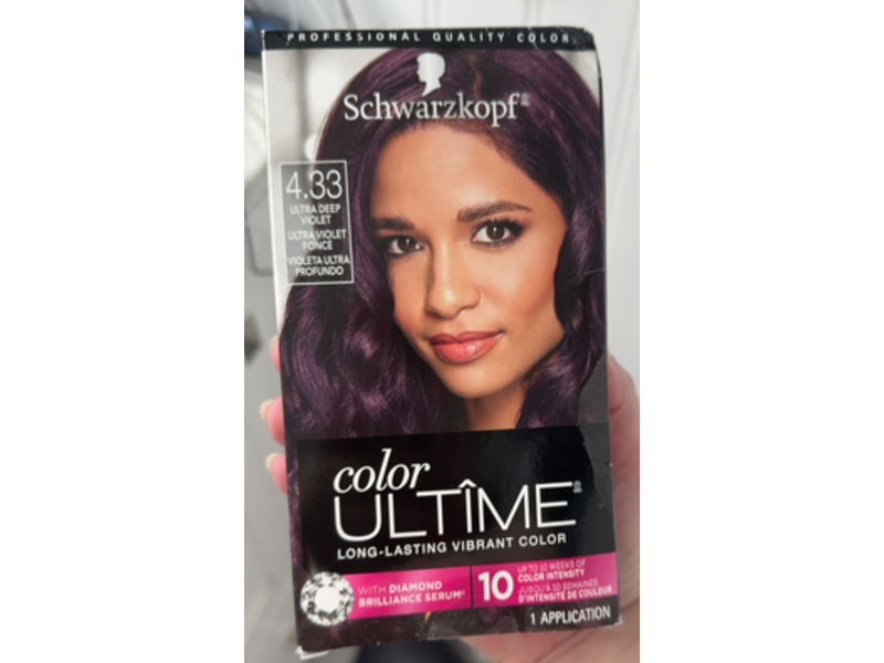 Schwarzkopf Color Ultime Long - Lasting Vibrant Color, 4.33 Ultra Deep Violet, 1 Application