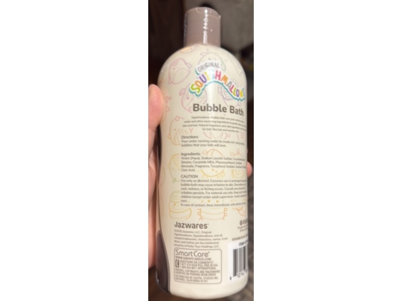 Smart Care Original Bubble Bath, Squishmallows, 10 fl oz/296 mL