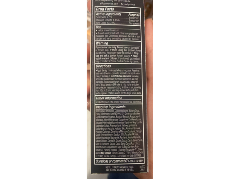 e.l.f. Camo CC Cream, 125 C Fair, SPF 30, 1.05 oz/30 g