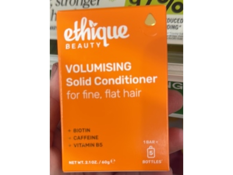 Ethique Volumizing Solid Conditioner, Biotin, Caffeine & Vitamin B5, 2.1 oz/60 g
