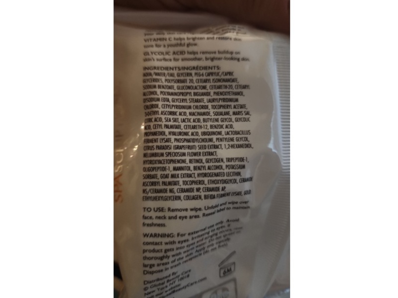 Spascriptions Brightening Makeup Cleansing Wipes, Vitamin C & Glycolic Acid, 30 Count