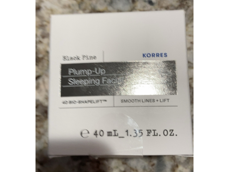 Korres 4D Bio-ShapeLift Plumping-Up Sleeping Facial, Black Pine, 1.35 fl oz/40 mL