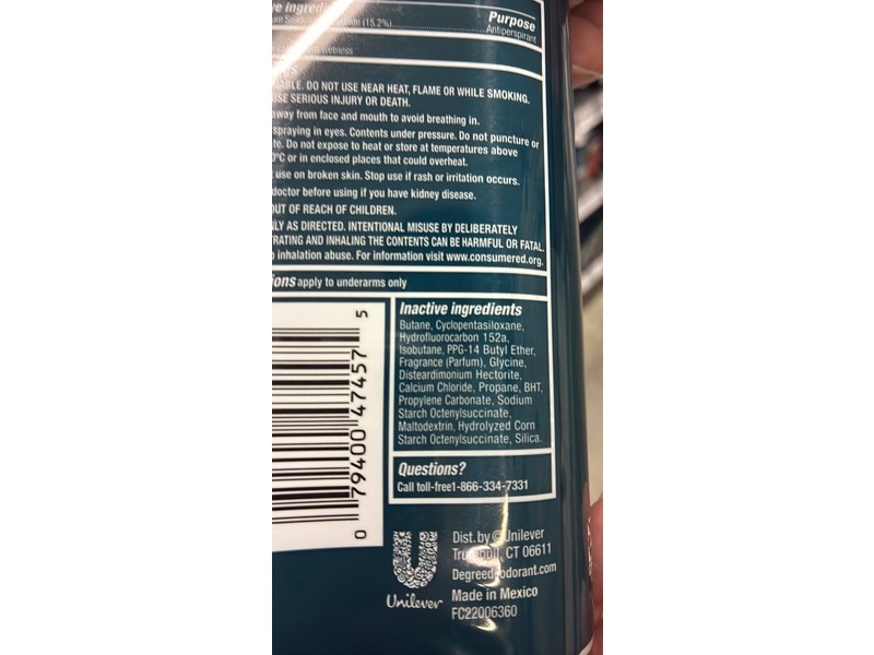 Degree Men UltraClear Antiperspirant Deodorant, Black + White, 3.8 oz/107 g, 2 Count