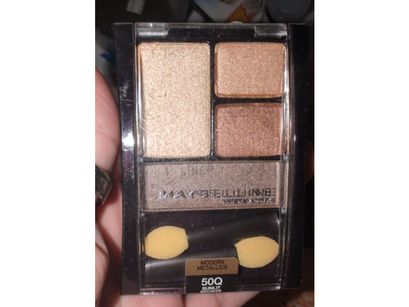 Maybelline New York Eyeshadow Quads, 50q Sunlit Bronze Modern Metallics, 0.17 oz
