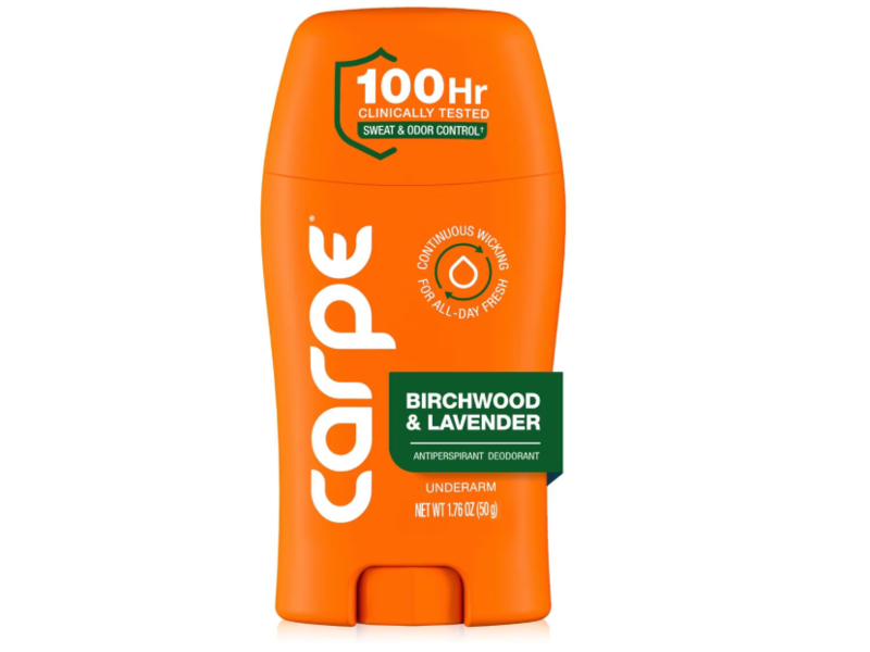 Carpe Antiperspirant Deodorant, Birchwood & Lavender, 1.76 oz/50 g
