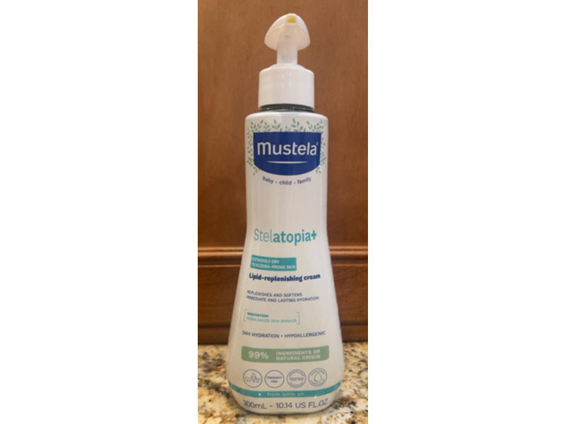 Mustela Stelatopia+ Lipid-Replenishing Cream, 10.14 fl oz/300 mL