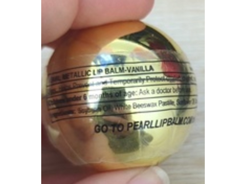 Pearl Expressions Metallic All Natural Lip Balm, Vanilla, 0.44 fl oz/12.5 g
